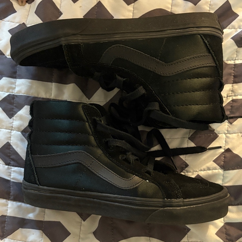 Vans Black High- Top Satin Sneakers